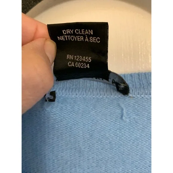Lord & Taylor Cashmere Sweater Soft Knit Pullover Top Blue Large - Picture 6 of 6